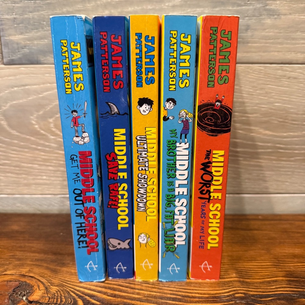 James Patterson Middle School 5 Book Lot Paperback Rafe Khatchadorian Series